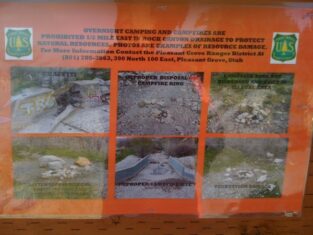 Defect Display Board at the Bike Trails