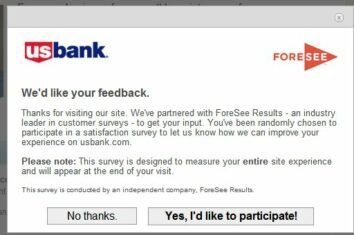 Website Usability Survey Questions from US Bank